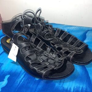 Rockport Women's Black Strappy Comfort Sandals Sz 10